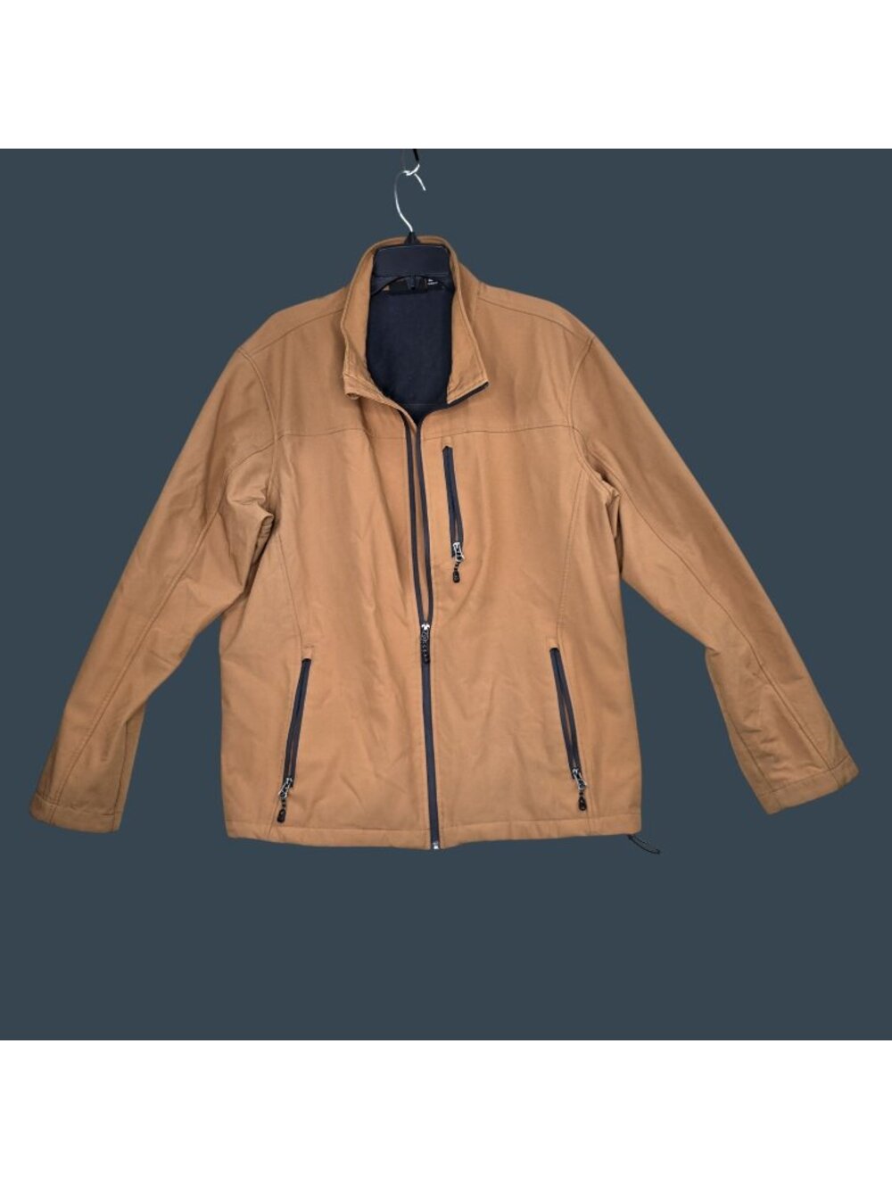 SwissTech Mens XL Tan Full Zip Jacket With Pockets